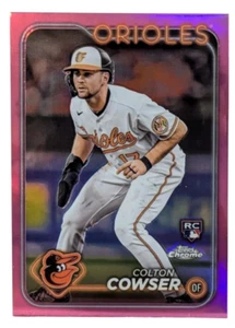 2024 Topps Chrome Colton Cowser Pink Refractor #278 RC Baltimore Orioles - Picture 1 of 2