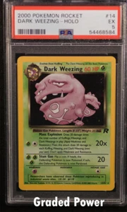 Team Rocket Unlimited Dark Weezing PSA 5 HOLO (8584) 14/82 Pokemon - Foto 1 di 1