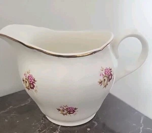Alfred Meakin FLORAL Creamer/Small Pitcher With Flowers - Staffordshire England - Picture 1 of 4