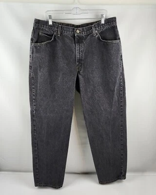 Pantalones de mezclilla Brittania para hombre 40x30 negros calce relajado vintage Y2K 1995 Foto 1 de 4