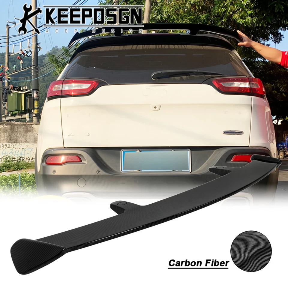 Para Jeep Cherokee FIBRA DE CARBONO 52"" SUV maletero trasero techo alerón ABS Foto 1 de 4
