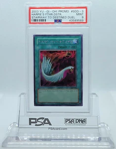 YUGIOH SDD-003 HARPIE'S FEATHER DUSTER SECRET RARE HOLOFOIL PSA 9 MINT #43589569 - Picture 1 of 2