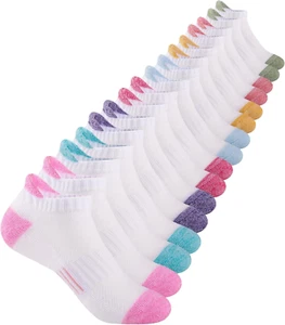 Girls Socks Ankle Athletic Socks for Kids 4-6 6-8 8-10 Years Old Short Socks wit - Picture 1 of 7