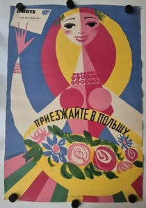 Plakat Polen Orbis Srokowski russische Version Reisen Travel 1956 Original groß - Bild 1 von 8
