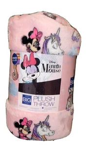 The Big One Disneys Minnie Mouse Rosa Plüsch Überwurf 60 x 72 Zoll Decke Neu - Bild 1 von 3