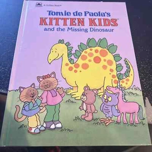 KITTEN KIDS AND THE MISSING DINOSAUR BY TOM9IE DE PAOLA HC 1988 GOLDEN BOOK - Picture 1 of 1