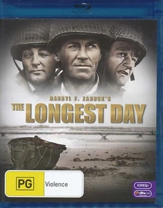 The LONGEST DAY (1962) Blu-ray John Wayne Robert Ryan Sean Connery Henry Fonda - Picture 1 of 3