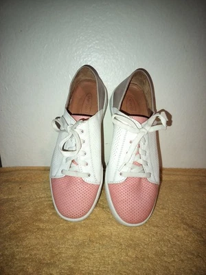 SHERIDAN MIA Perforated Soft Leather Color Block Sneakers Sz 37. US 7 - Image 1 of 4