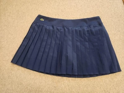 Pantalones Cortos Deportivos Lacoste Para Mujer 8 Azul Marino Plisados Tenis Incorporados Elastizados JF9541 Foto 1 de 4