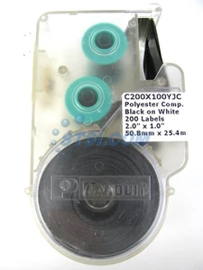 Casete etiqueta de componente Panduit P1 de 2" x 1", blanco C200X100YJC ~STSI - Imagen 1 de 4