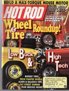 MAY 1990 HOT ROD MAGAZINE WHEEL & TIRE ROUNDUP HIGH TECH MINI PRO STOCKER INDY - Picture 1 of 1