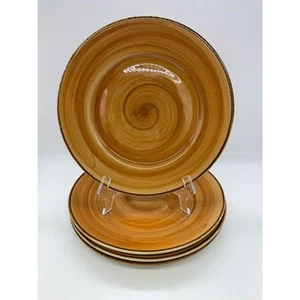 Thomson Pottery Kenya Set of 4 Brown Dinner Plates Discontinued 10 5/8" - Picture 1 of 3