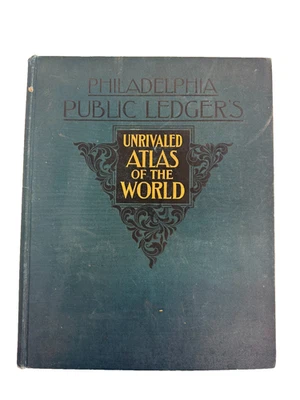 1898 Philadelphia Public Ledger Unrivaled Atlas of the World Antique Book Maps - Image 1 of 4