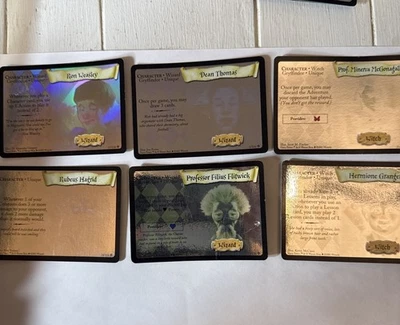 Hermione Granger Professor Thomas Hagrid Foil Holo Harry Potter TCG Vtg 6 Cards - Image 1 of 4