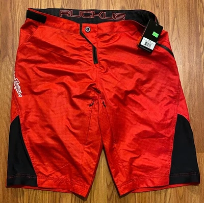 Troy Lee Designs TLD Ruckus Short Cycling MTB Ripstop Deep Red Mens L 12" NWT - Image 1 of 4