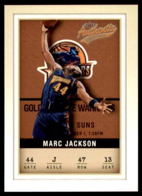 2001-02 Fleer Authentix Golden State Warriors  #47 Marc Jackson  - Image 1 of 2