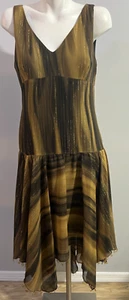 Vestido de cóctel Bella Blue para mujer 10 metálico dorado metálico dobladillo asimétrico - Imagen 1 de 7