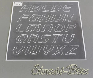 Alphabet VERSION 10 Legeschablone Steingröße wählbar für Hotfix Strasssteine - Bild 1 von 9