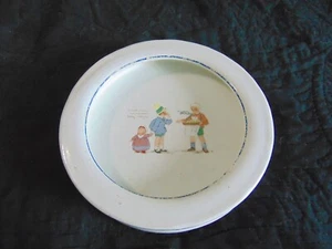 VINTAGE SIMPLE SIMON NURSERY RHYME PIEMAN BABY OR CHILD'S BOWL OR DISH 7.5" - Picture 1 of 13