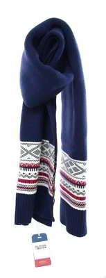 Tommy Jeans Bufanda de Lana Azul Blanco Rojo Patrones THDM BUFANDA DE PUNTO Foto 1 de 4