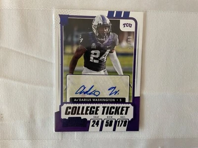 2021 Panini Contenders Draft Picks - College Ticket Autographs #289 Ar’Darius... - Image 1 of 2