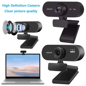 UK- USB HD 1080P/2K Webcam avec Microphone Web Camera Ordinateur Caméra pour PC/Lap - Photo 1/18