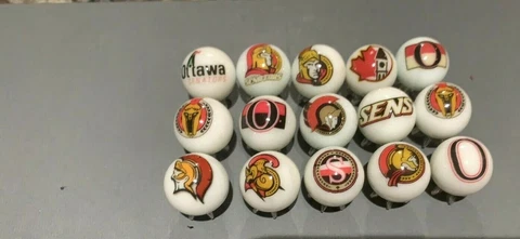 Ottawa Senators  NHL 5/8" GLASS MARBLES COLLECTION with stands Cover
