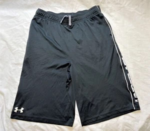 Under Armour Loose YXL boys Shorts Black Drawstring athleisure LOGO soccer - Picture 1 of 5