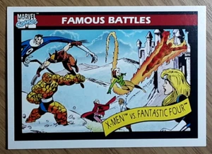 1990 Marvel Universe Card 101 FANTASTIC FOUR VS X-MEN. Free New Top Loader. - Picture 1 of 3