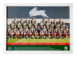 Framed 2023 SOUTH SYDNEY RABBITOHS NRL Poster - 45cm x 32cm x 3cm - Picture 1 of 3