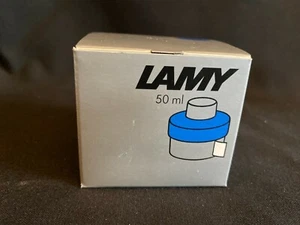 New Lamy Bottled Ink Blue 50 ml Bottle w/ Blotting Paper Writing Fountain Pen - Picture 1 of 5
