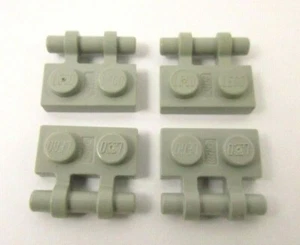 LEGO x4 OldGray Plate Modified 1x2 with Bar Handle Réf 2540 - Imagen 1 de 1