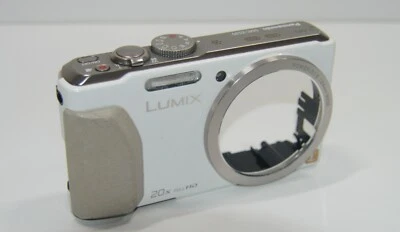 Complete camera chassis with flash system for Panasonic Lumix DMC-ZS30 White - Image 1 of 3