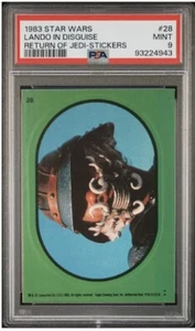 1983 Topps Star Wars Return of the Jedi Sticker #28 Lando In Disguise PSA 9 Mint - Picture 1 of 2