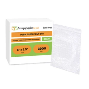 6" x 8.5" Clear Bubble Out Protective Self Seal Pouches Bubble Bags 3900 Pack - Picture 1 of 6