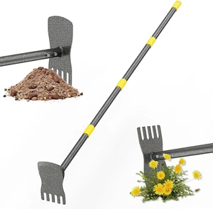 Hoe Garden Tools, 17 to 60 Inch Length Adjustable Weeding Tool, Garden Hoe and 5 - Picture 1 of 12