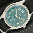 Old Hmt Janata Winding Indian Mens Mechanical Green Dial Watch 606-a314336-3