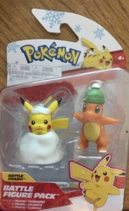 Holiday Pikachu & Charmander - Battle Figure Pack NIP - 2022 - Stocking Stuffer! - Bild 1 von 2