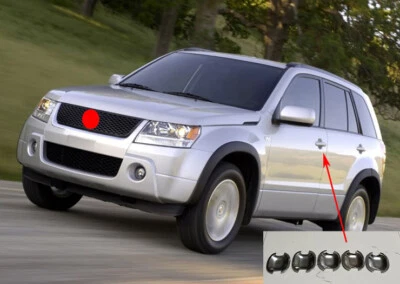 Хромированная дверная ручка чаша крышка отделка для 2006-2013 Suzuki Grand Vitara 5 шт. - Изображение 1 из 4