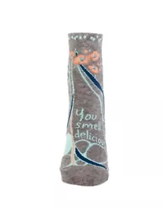 Calcetines al tobillo para mujer Blue Q You Smell Delicious talla 5-10 gris - Imagen 1 de 1
