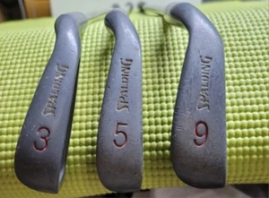 VTG Spalding Tee-Flite RH Iron Set 3-5-9 Regular Flex Accu-Flex Steel Shaft EUC - Picture 1 of 10