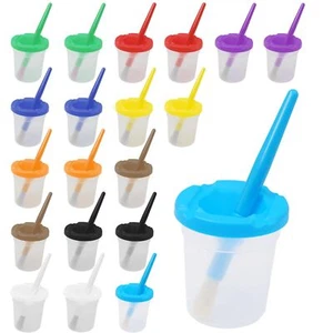 20pcs Paint Cups with Lids for Kids 10 Different Color Spill Proof Learning C... - Picture 1 of 7