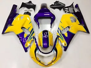 Kit de carenado por inyección ABS amarillo púrpura blanco 2001-03 GSXR600 GSXR750 - Imagen 1 de 6