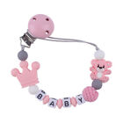 Baby Dummy Clips Personalized Name Silicone Pacifier Holder Soother Chain Gift