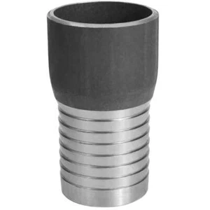 Combination (KC) Nipple Fitting, 2-1/2" Hose Shank x Weld Bevel, Steel (KCN-2... - Picture 1 of 1