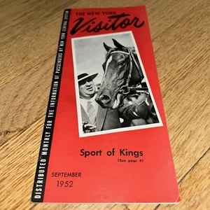 Sep 1952  NEW YORK VISITOR NY Guide NEW YORK CENTRAL SYSTEM RR - BELMONT STAKES - Picture 1 of 13