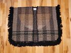 Vintage Handcrafted Handwoven 100% New Wool Poncho Cape by Studio Donegal 