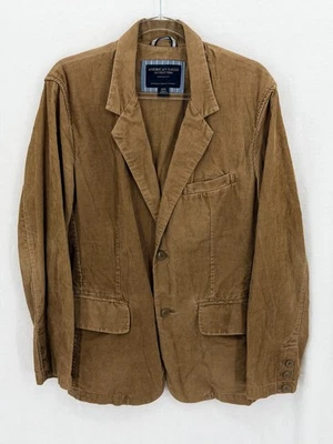 Blazer American Eagle Outfitters Para Hombre Mediano Marrón Pana Abrigo Deportivo Informal Foto 1 de 4