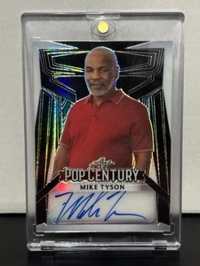 MIKE TYSON (Iron Mike) Auto - 2023 Leaf Pop Century Black Prizm /8 SSP 🥊 🔥 - Picture 1 of 2