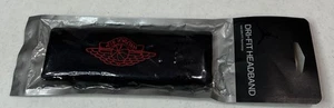 Nike Air Jordan Embroidered Wings Logo Headband Black/Red MJ Chicago Bulls New! - Picture 1 of 4